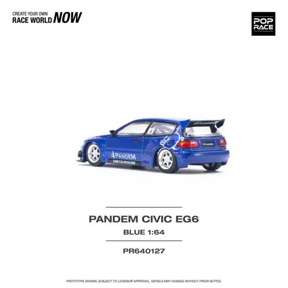 POP RACE 1:64 Pandem Civic EG6 PR640127