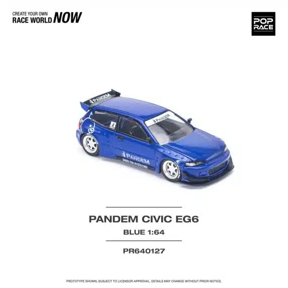 POP RACE 1:64 Pandem Civic EG6 PR640127
