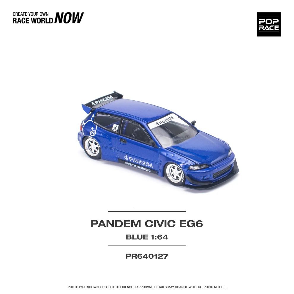 POP RACE 1:64 Pandem Civic EG6 PR640127