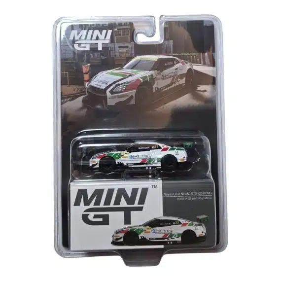 MINI GT No.593 Nissan GT-R NISMO GT3 #23 KCMG 2018 FIA GT World Cup Macau