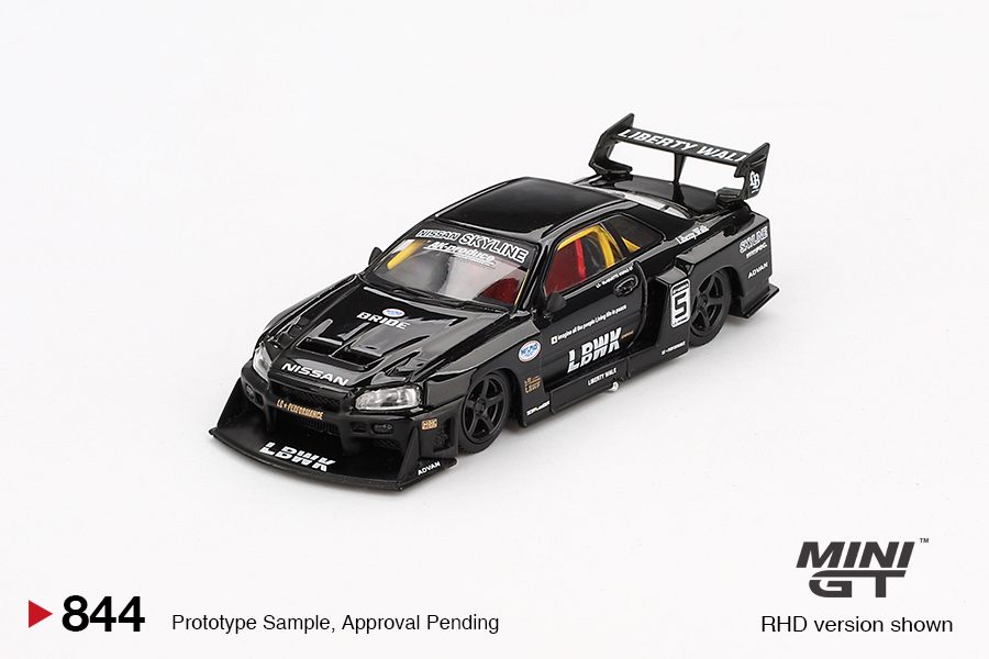 MINI GT No.844 Nissan LB-ER34 Super Silhouette SKYLINE Black MGT00844