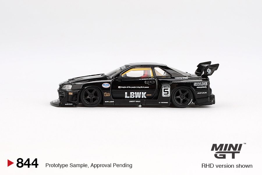 MINI GT No.844 Nissan LB-ER34 Super Silhouette SKYLINE Black MGT00844