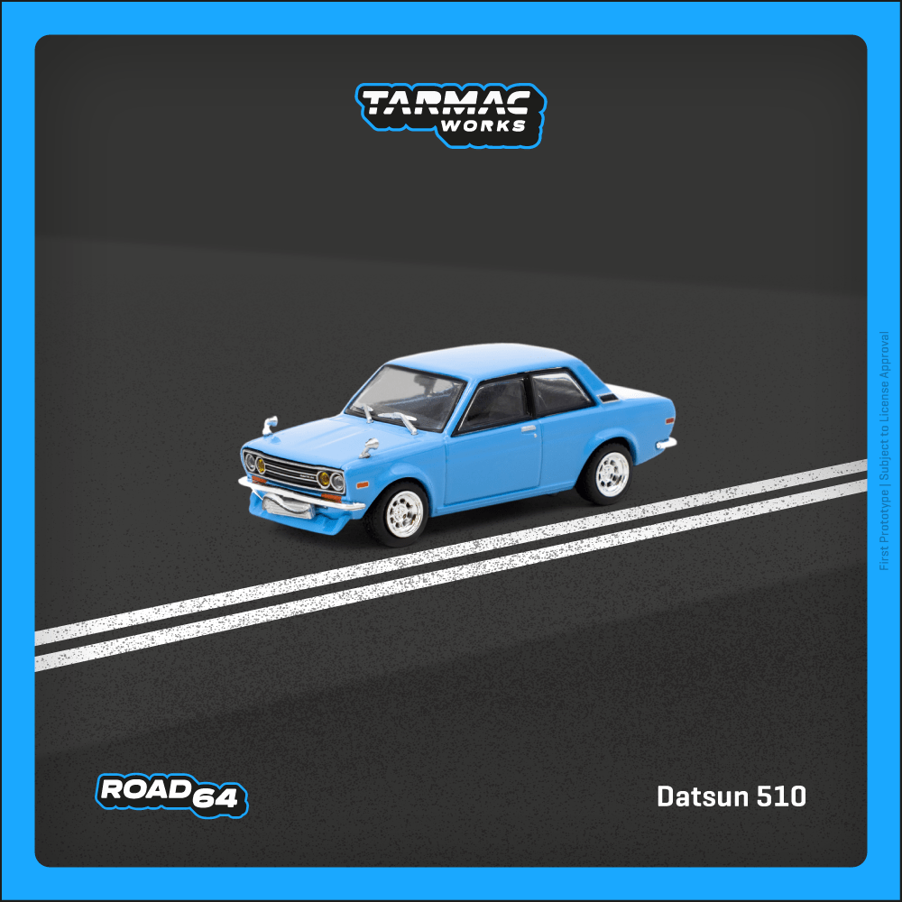 Tarmac Works 1:64 ROAD64 Datsun 510 Light Blue T64R-052-LB