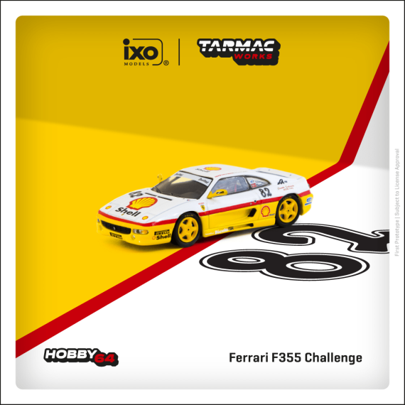 Tarmac Works 1:64 HOBBY64 Ferrari F355 Challenge Ferrari F355 Challenge 1999 T64-083-99CHA82