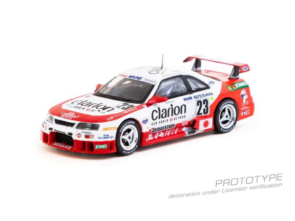 Tarmac Works 1:64 HOBBY64 Nissan NISMO GT-R LM 24h of Le Mans 1995 Presentation T64-067-95LM23