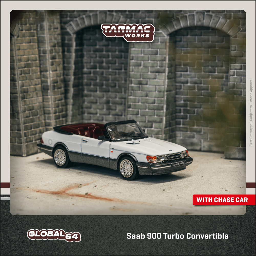 Tarmac Works 1:64 GLOBAL64 Saab 900 Turbo Convertible White T64G-067-WH