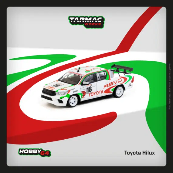 Tarmac Works 1:64 HOBBY64 Toyota Hilux White T64-041-WH2