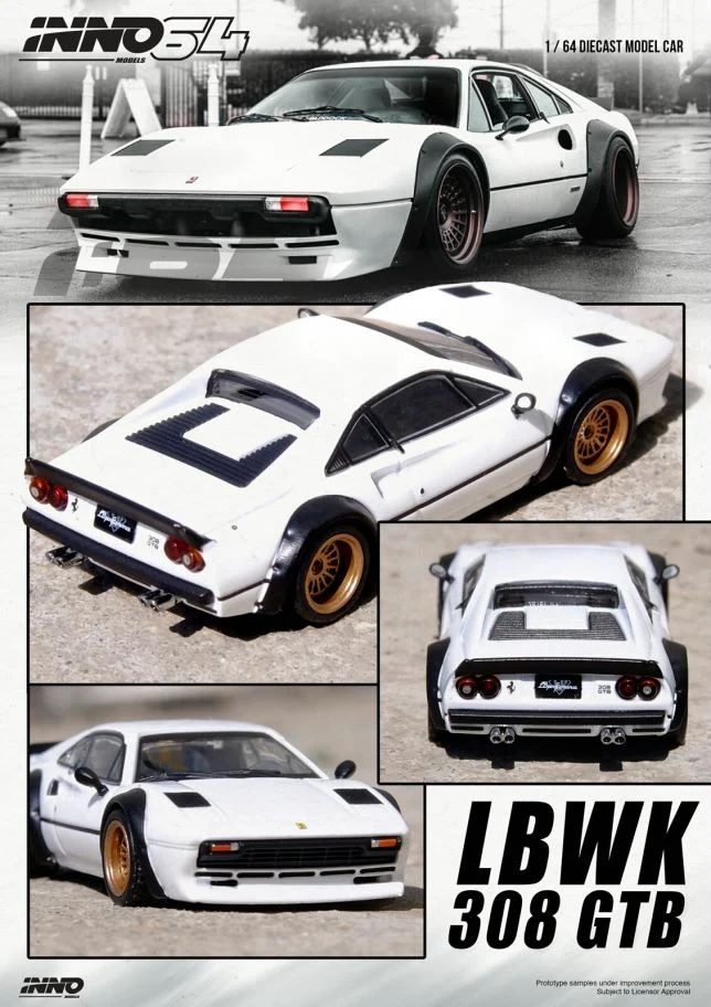 INNO64 1:64 LBWK 308 GTB IN64-LBWK308-WHI