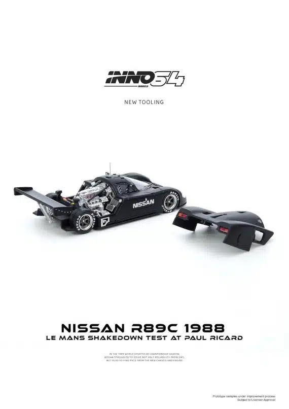 INNO64 1:64 NISSAN R89C LE MANS SHAKEDOWN TEST AT PAUL RICARD 1988 IN64-R89C-LMT1988