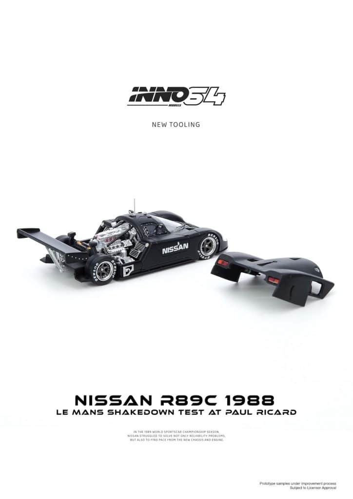 INNO64 1:64 NISSAN R89C LE MANS SHAKEDOWN TEST AT PAUL RICARD 1988 IN64-R89C-LMT1988