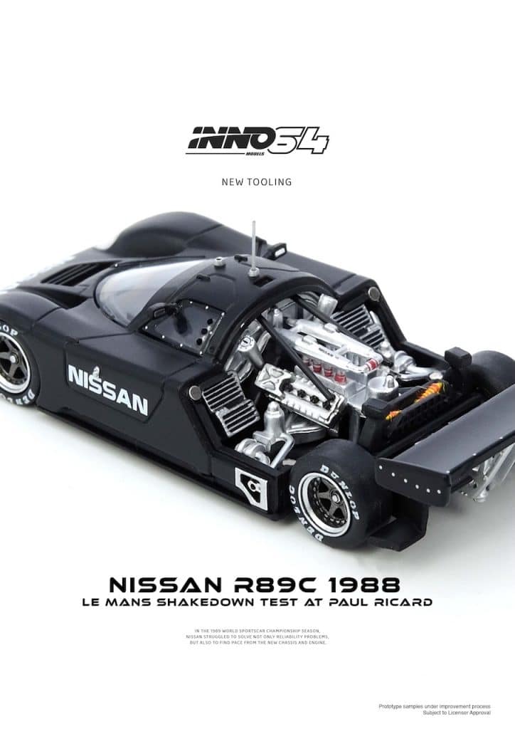 INNO64 1:64 NISSAN R89C LE MANS SHAKEDOWN TEST AT PAUL RICARD 1988 IN64-R89C-LMT1988