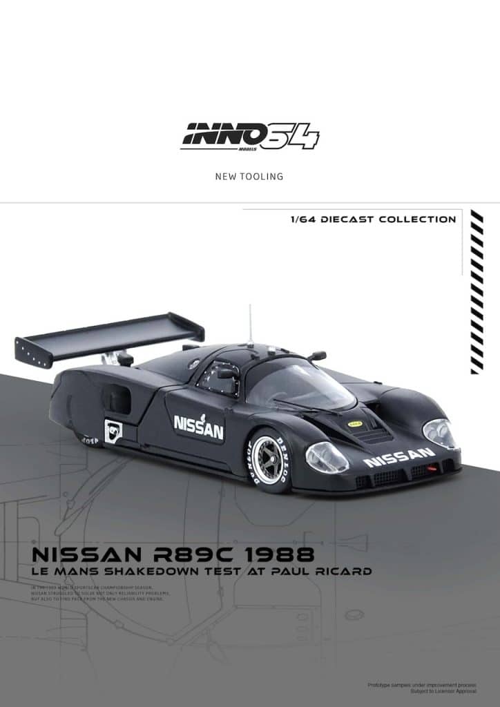 INNO64 1:64 NISSAN R89C LE MANS SHAKEDOWN TEST AT PAUL RICARD 1988 IN64-R89C-LMT1988
