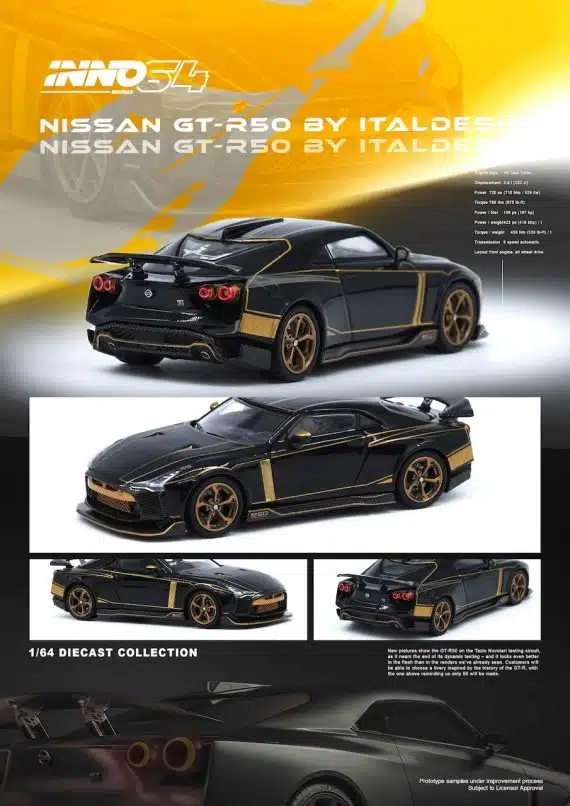 INNO64 1:64 NISSAN GT-R50 By ITALDESIGN Black IN64-R50-BLK