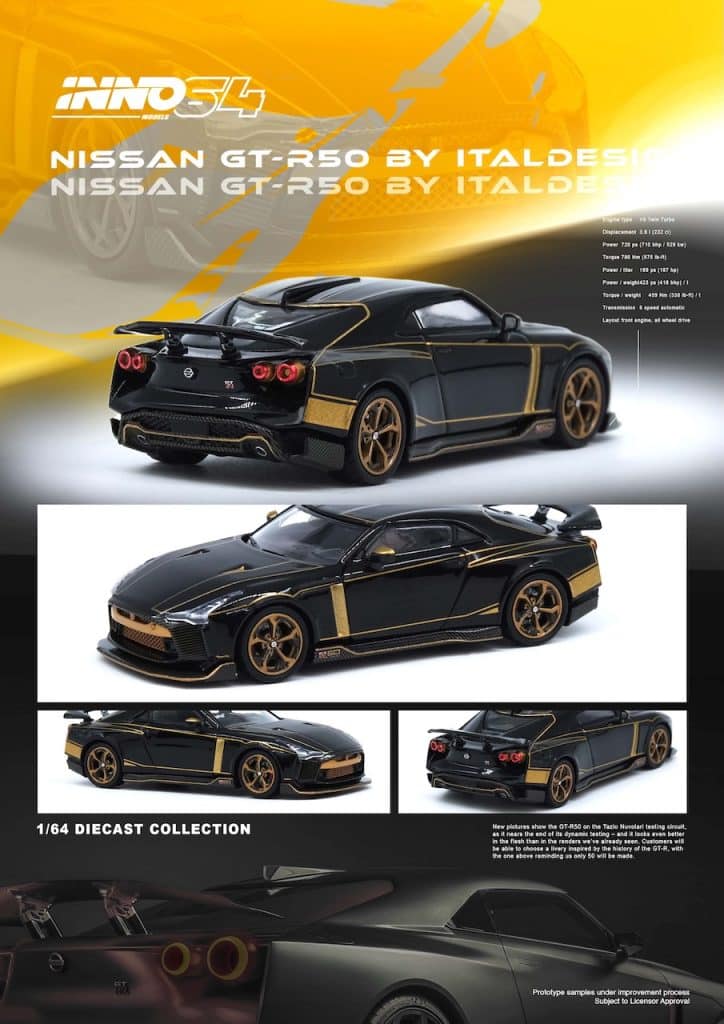 INNO64 1:64 NISSAN GT-R50 By ITALDESIGN Black IN64-R50-BLK