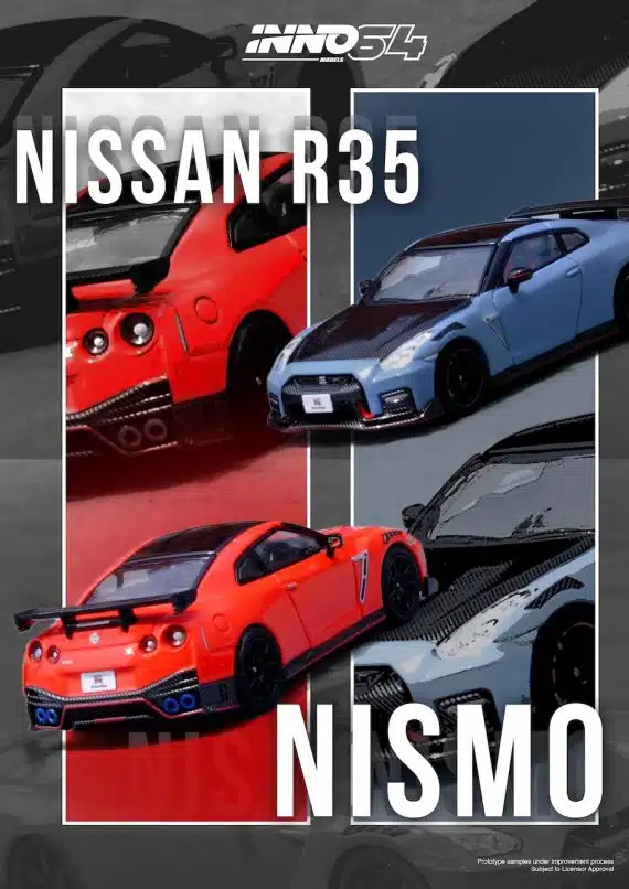 INNO64 1:64 NISSAN GT-R (R35) NISMO Red IN64-R35N-RED