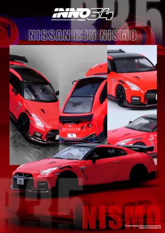 INNO64 1:64 NISSAN GT-R (R35) NISMO Red IN64-R35N-RED