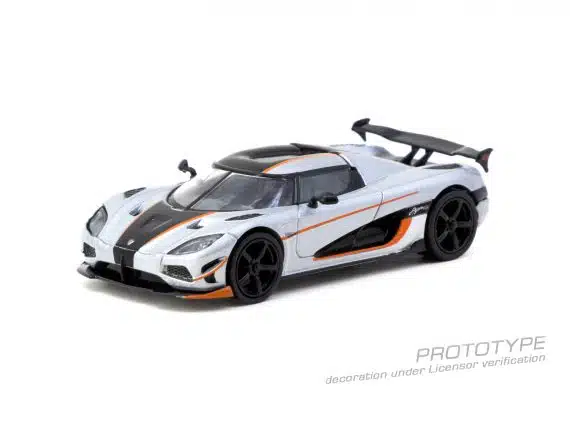 Tarmac Works 1:64 GLOBAL64 Koenigsegg Agera RS Moon Silver / Black T64G-TL005-MS