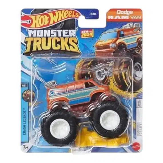 Hot Wheels Monster Trucks Crash Legends Dodge RAM Van 984B-FJY44