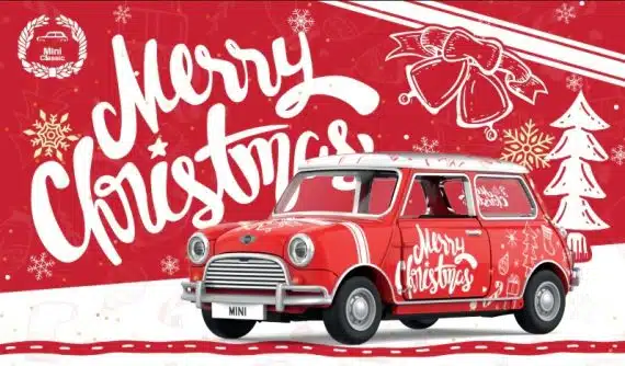 TINY Mini Cooper Mk 1 (Merry Christmas) MINI0008