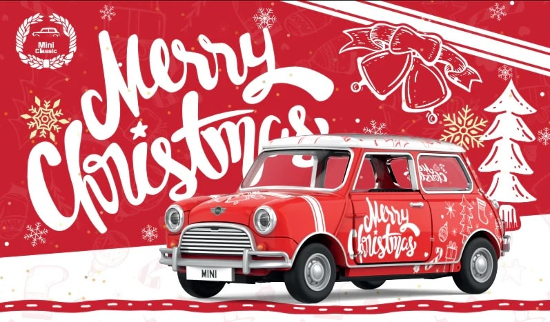 TINY Mini Cooper Mk 1 (Merry Christmas) MINI0008