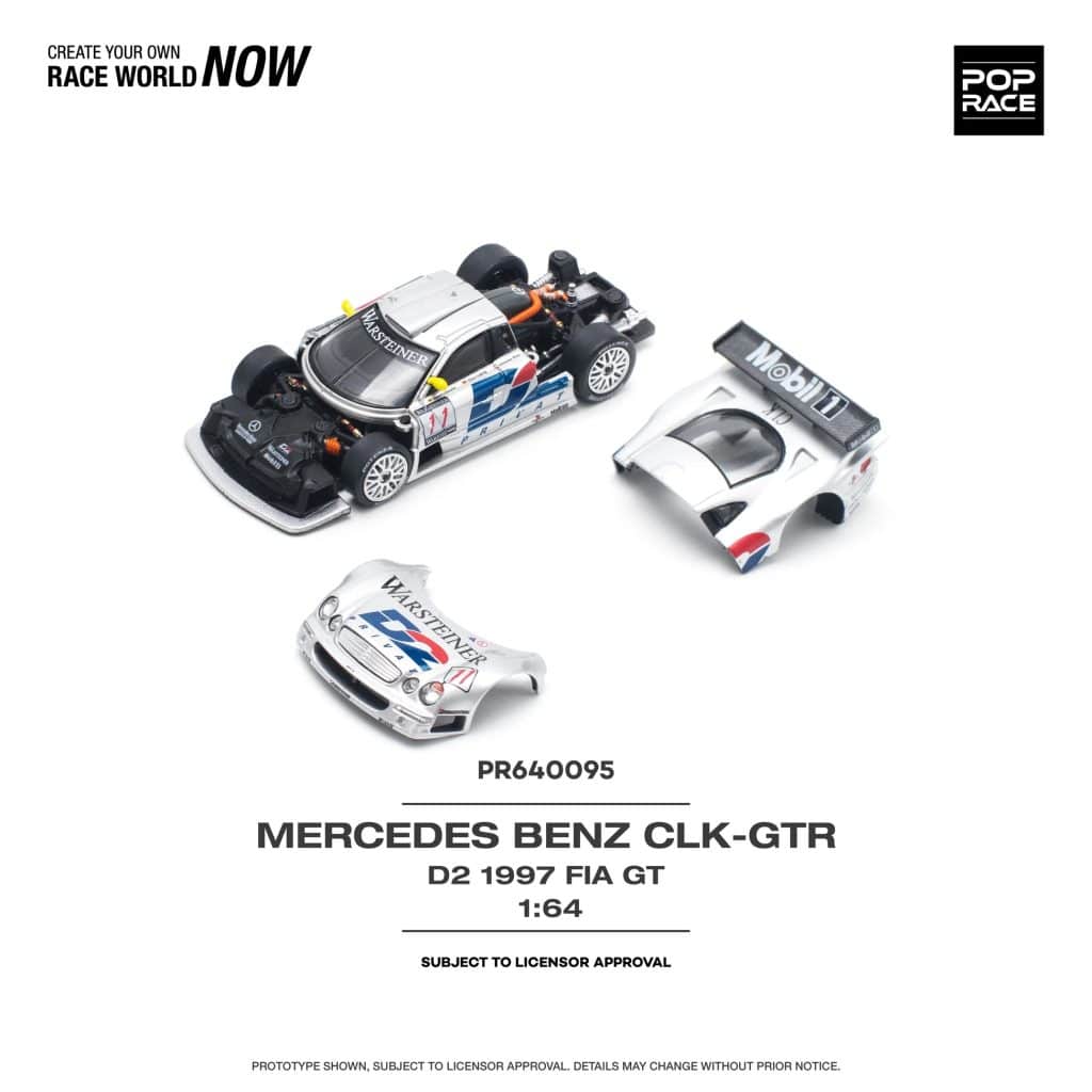 POP RACE 1:64 Mercedes-Benz CLK AMG GTR - 1997 FIA GT D2 Privat PR640095 