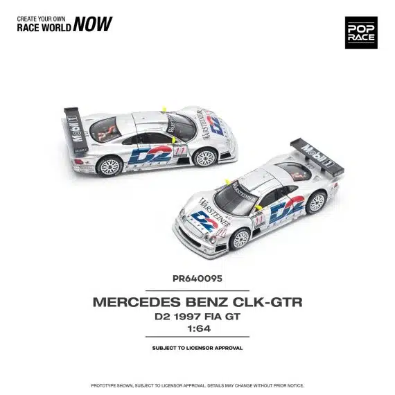 POP RACE 1:64 Mercedes-Benz CLK AMG GTR - 1997 FIA GT D2 Privat PR640095 