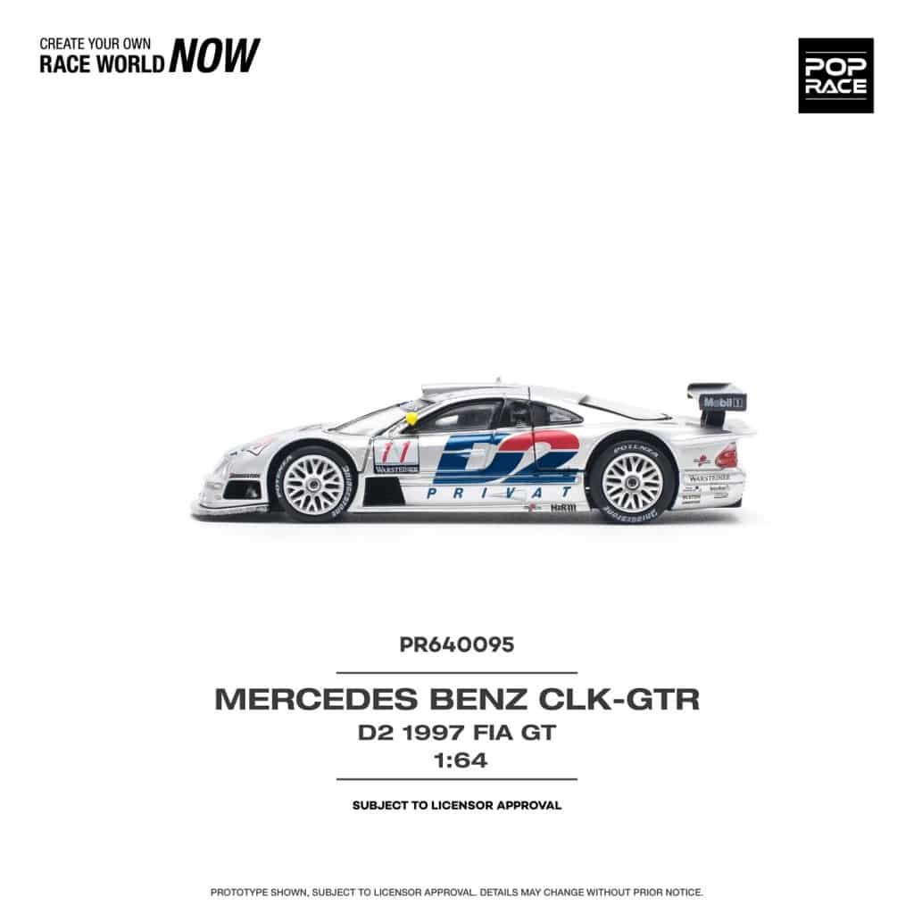 POP RACE 1:64 Mercedes-Benz CLK AMG GTR - 1997 FIA GT D2 Privat PR640095 