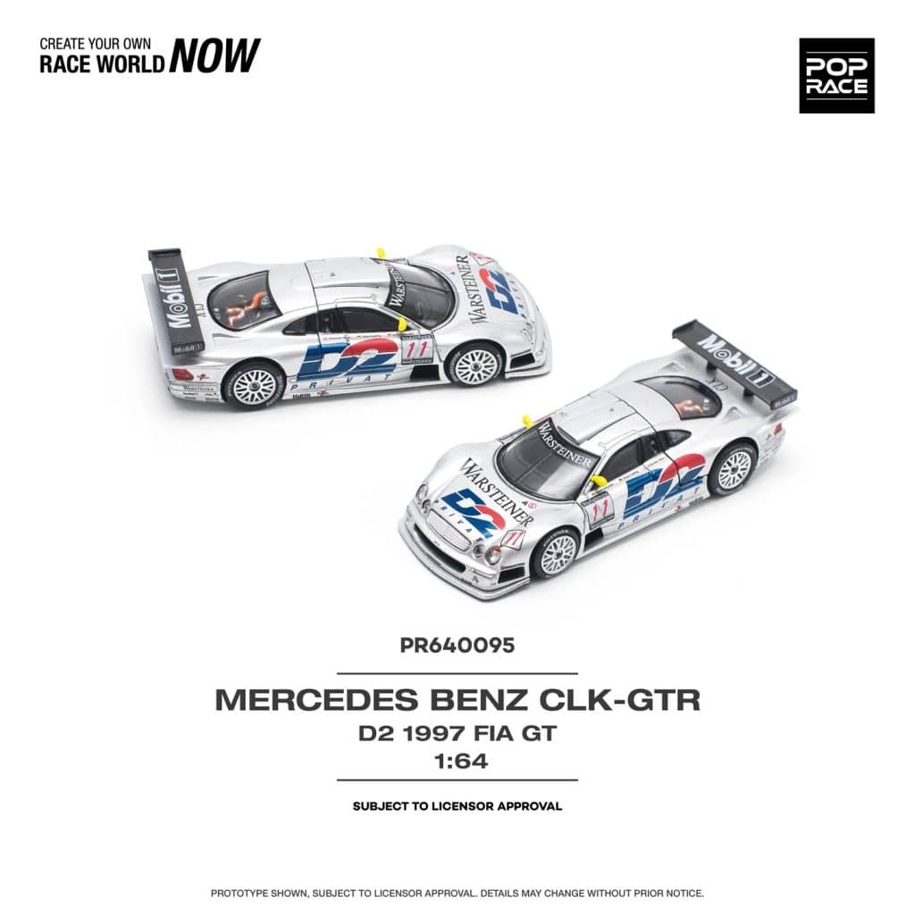 POP RACE 1:64 Mercedes-Benz CLK AMG GTR - 1997 FIA GT D2 Privat PR640095 