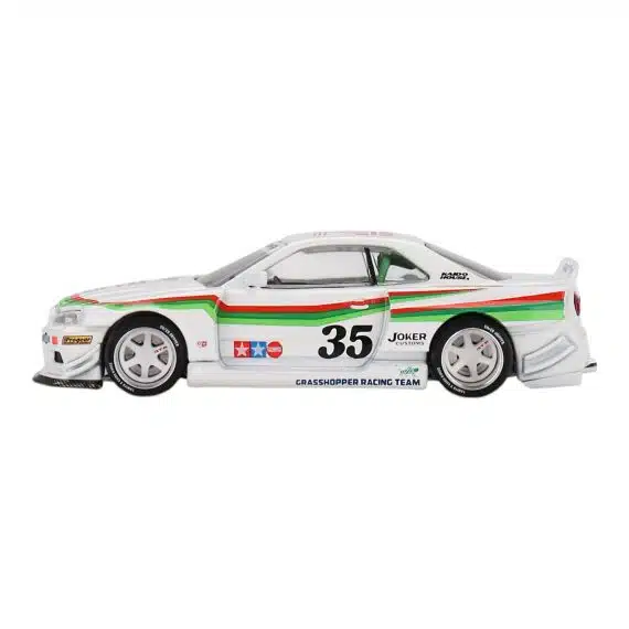 MINI GT No.167 Nissan Skyline GT-R (R34) TAMIYA x KAIDO HOUSE "The GRASSHOPPER" V1 KHMG167