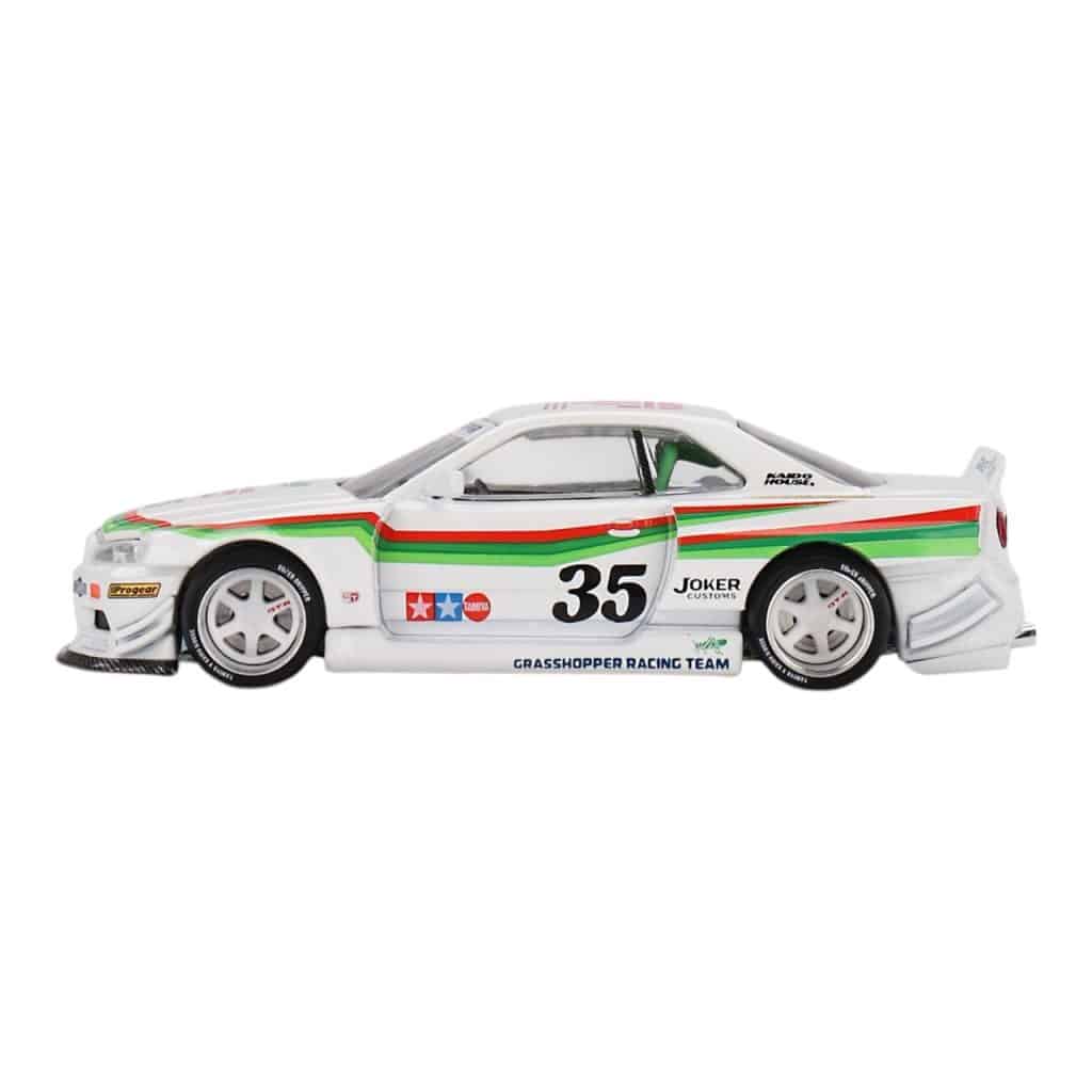 MINI GT No.167 Nissan Skyline GT-R (R34) TAMIYA x KAIDO HOUSE "The GRASSHOPPER" V1 KHMG167