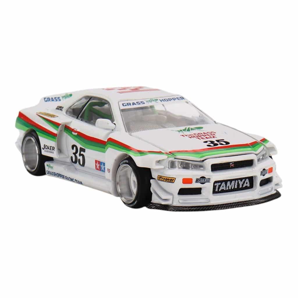 MINI GT No.167 Nissan Skyline GT-R (R34) TAMIYA x KAIDO HOUSE "The GRASSHOPPER" V1 KHMG167