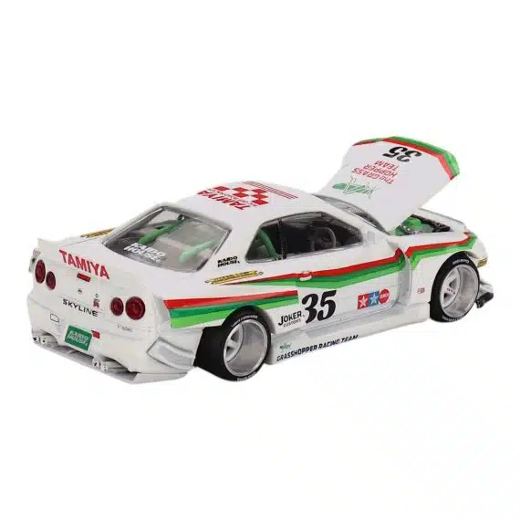 MINI GT No.167 Nissan Skyline GT-R (R34) TAMIYA x KAIDO HOUSE "The GRASSHOPPER" V1 KHMG167
