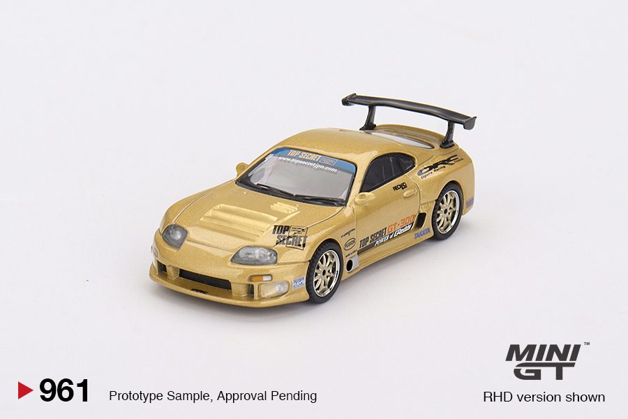 MINI GT No.961 Toyota Supra (A80) Top Secret GT-300 Top Secret Gold MGT00961