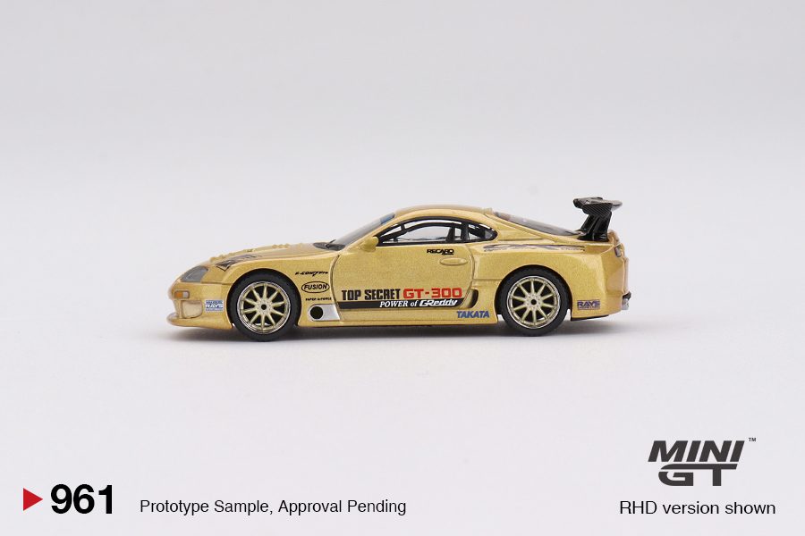 MINI GT No.961 Toyota Supra (A80) Top Secret GT-300 Top Secret Gold MGT00961