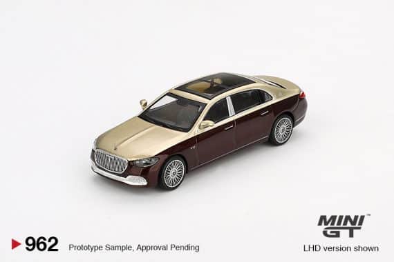 MINI GT No.962 Mercedes-Maybach S680 Gold / Dark Red Metallic MGT00962