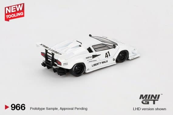 MINI GT No.966 Lamborghini Countach LB-WORKS White 2024 Tokyo Auto Salon MGT00966