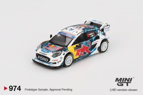 MINI GT No.974 Ford Puma Rally1 #13 M-Sport Ford WRT 2024 Rally Monte Carlo MGT00974