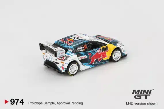 MINI GT No.974 Ford Puma Rally1 #13 M-Sport Ford WRT 2024 Rally Monte Carlo MGT00974