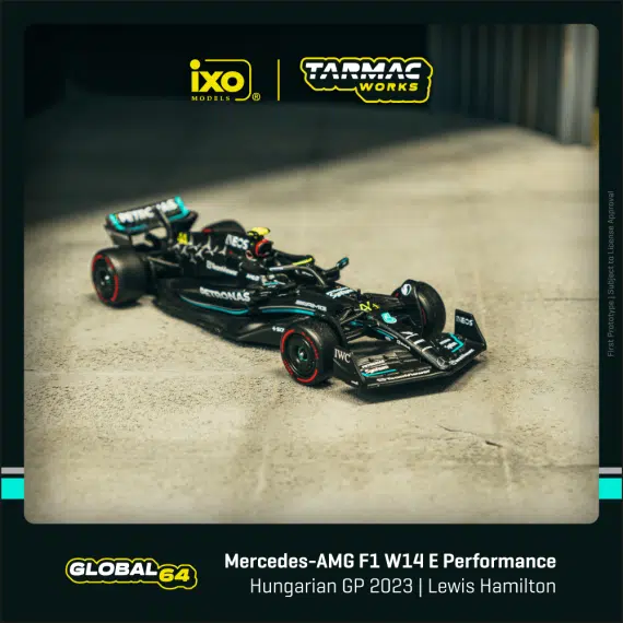 Tarmac Works 1:64 GLOBAL64 Mercedes-AMG F1 W14 E Performance Hungarian Grand Prix 2023