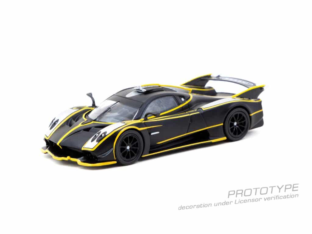 Tarmac Works 1:64 GLOBAL64 Pagani Huayra R Matt Black / Silver T64G-TL035-MBS