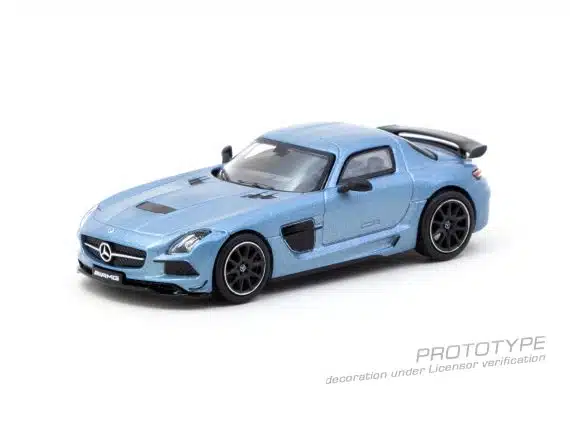 Tarmac Works 1:64 GLOBAL64 Mercedes-Benz SLS AMG Coupé Black Series Matte Blue