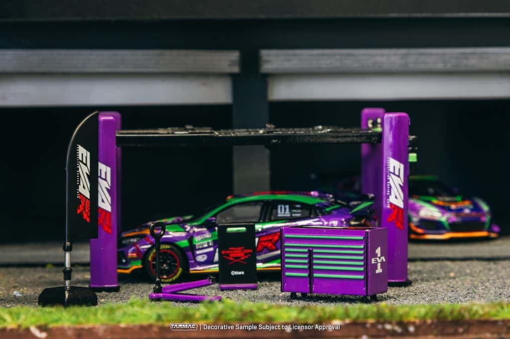 Tarmac Works 1:64 PARTS64 Garage tools set EVA Racing T64A-TL001-EVA