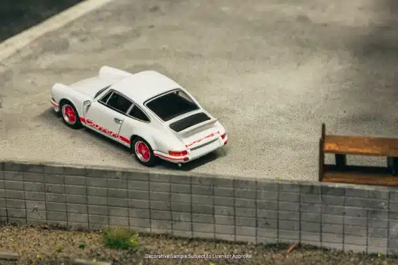 Tarmac Works 1:64 COLLAB64 Porsche 911 Carrera RS 2.7 Lightweight White/Red T64S-023-WR