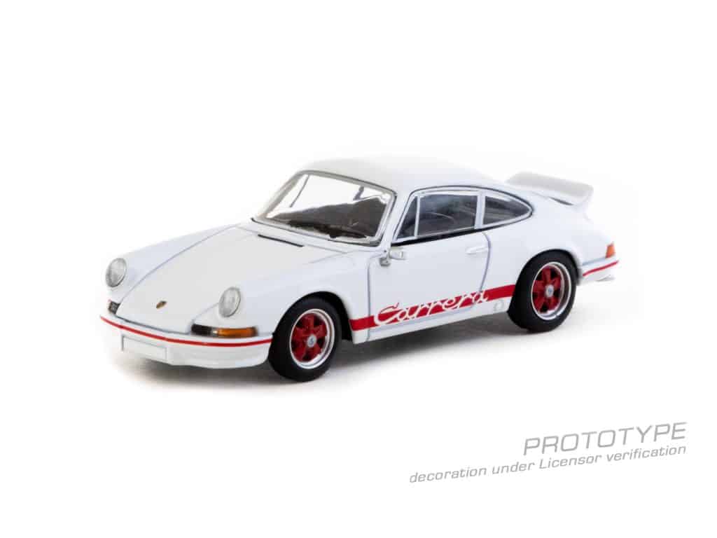 Tarmac Works 1:64 COLLAB64 Porsche 911 Carrera RS 2.7 Lightweight White/Red T64S-023-WR