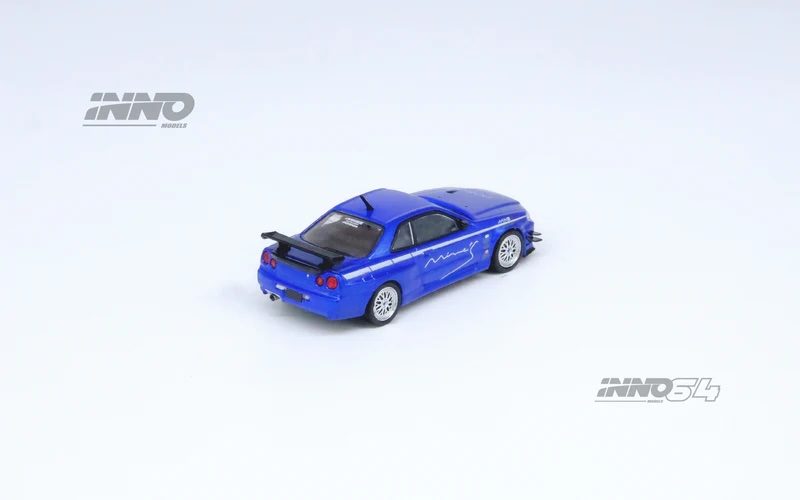 INNO64 1:64 Nissan Skyline GT-R (R34) V-SPEC Tuned by "MINE'S" IN64-R34VS-MINES-BL