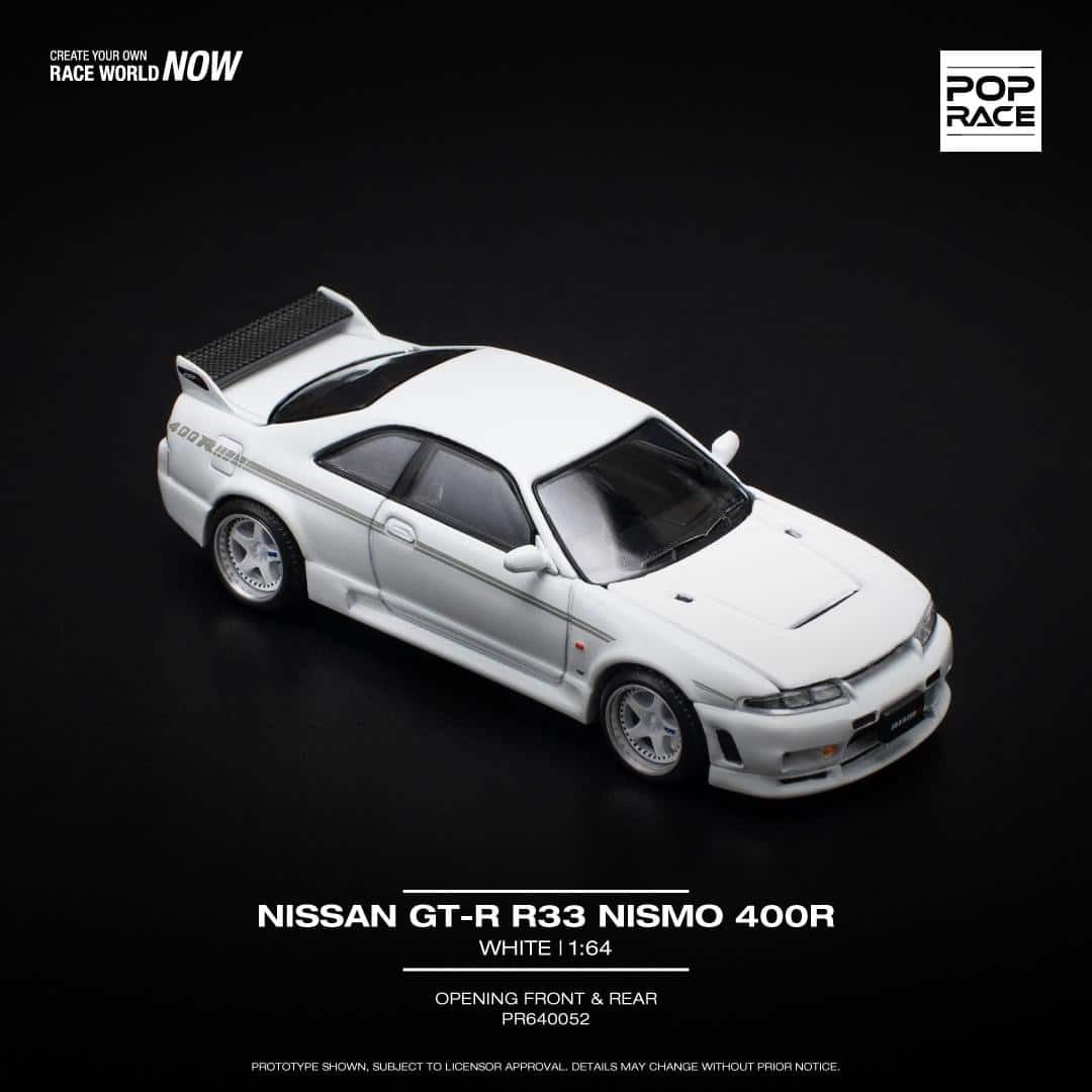 POPRACE PR64-52 1/64 Nissan Skyline GT-R NISMO 400R White