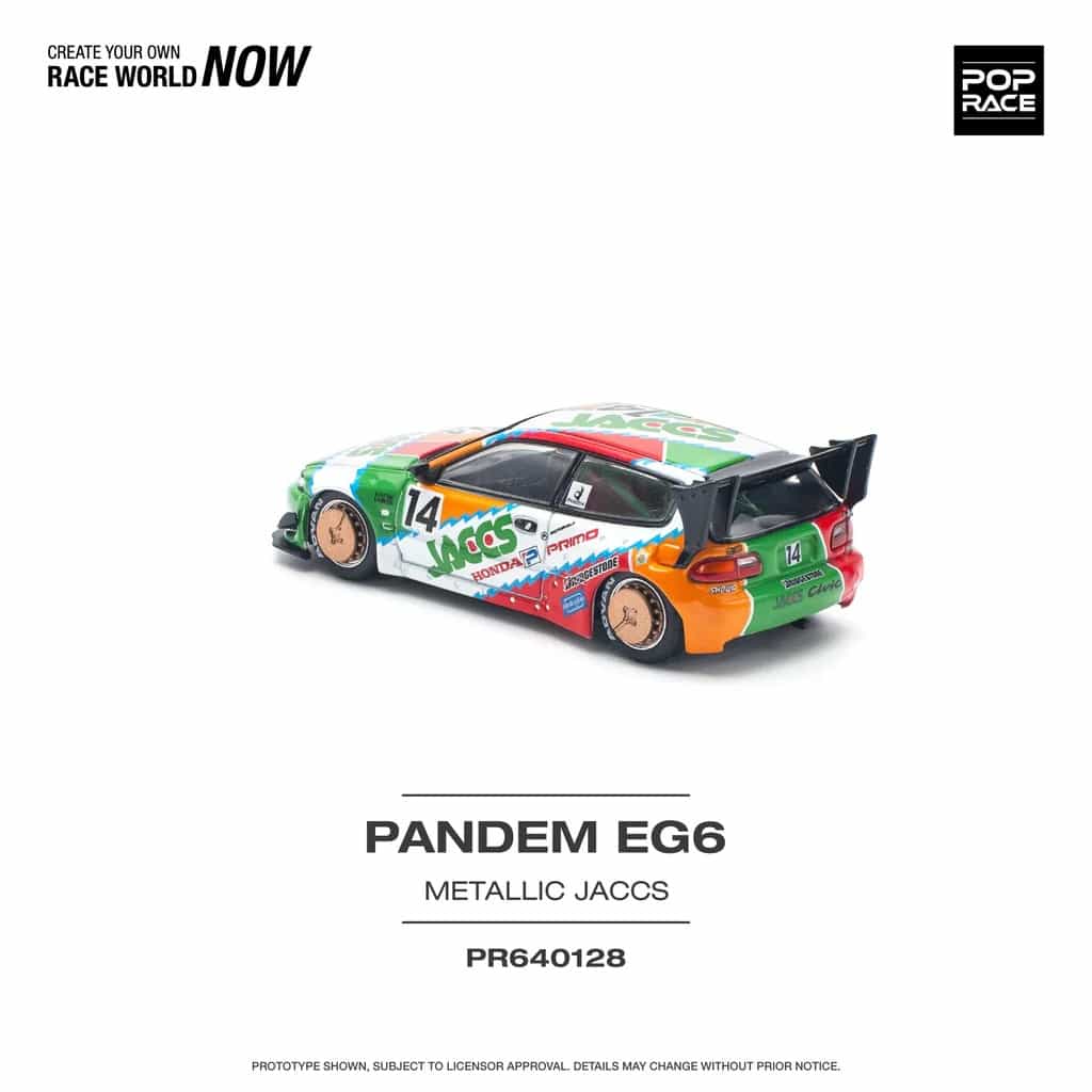 POP RACE 1:64 Pandem Civic EG6 PR640128