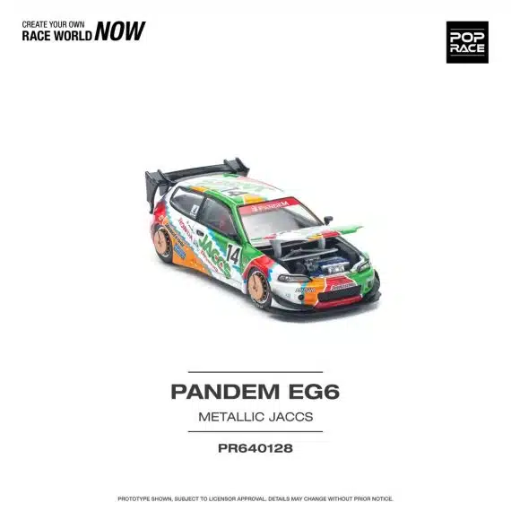 POP RACE 1:64 Pandem Civic EG6 PR640128