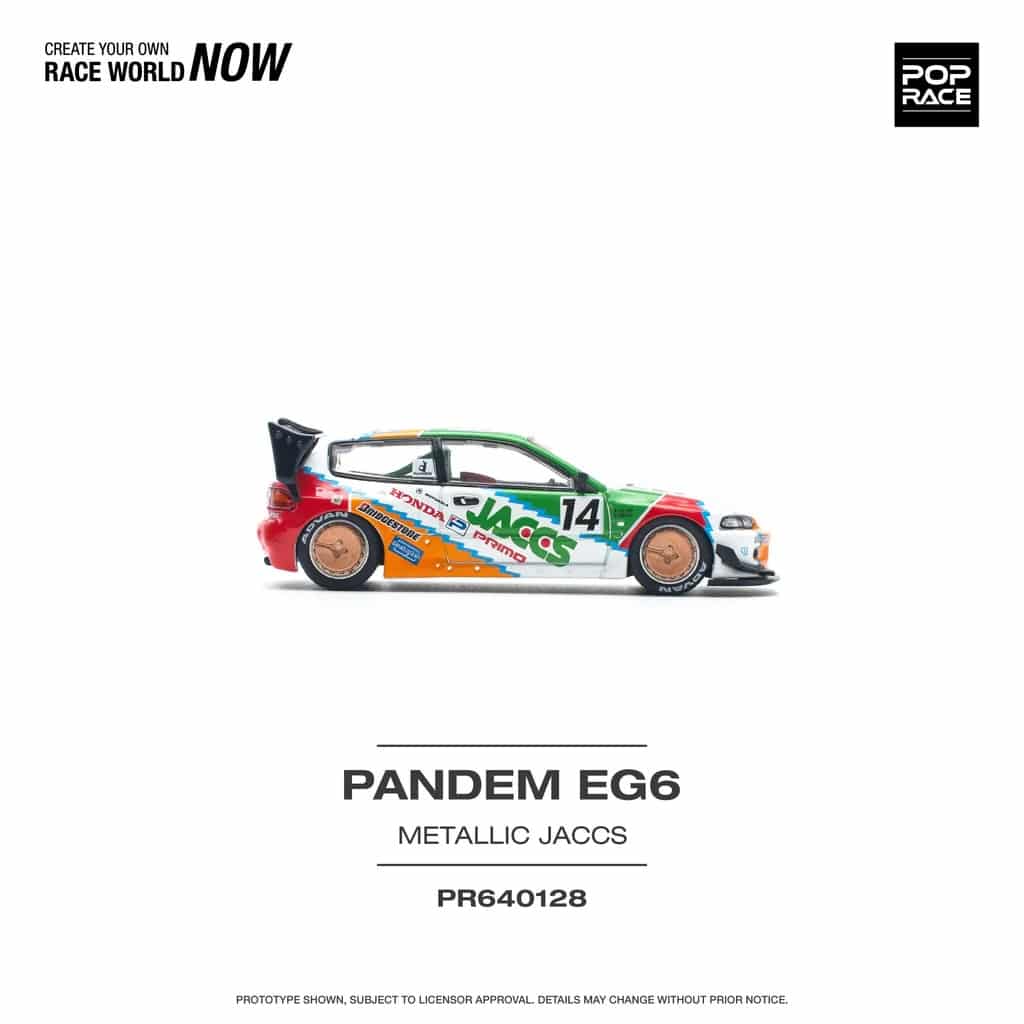 POP RACE 1:64 Pandem Civic EG6 PR640128