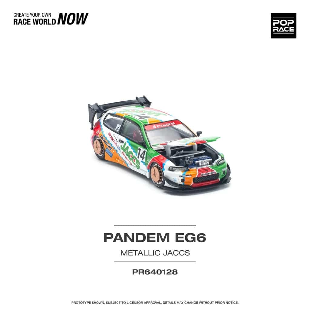 POP RACE 1:64 Pandem Civic EG6 PR640128